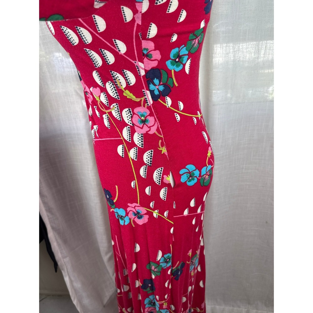 Vintage St Gillian Kay Unger Pink Floral Maxi Dress ILGWU 70s Long Sleeve Size 6 - Picture 6 of 12